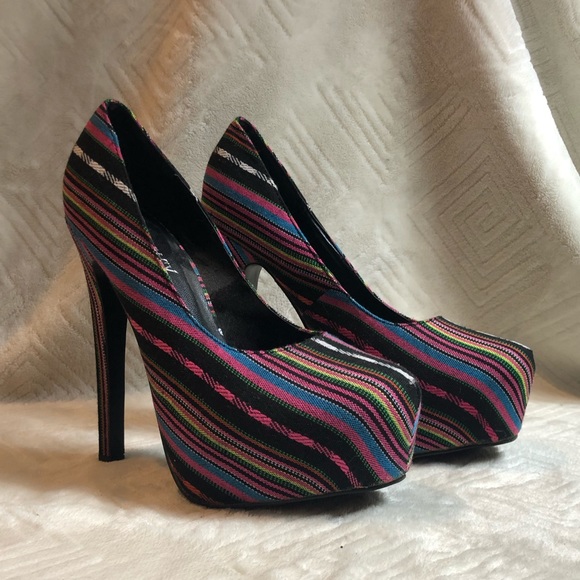 COPY - Multi color platform heels - Picture 2 of 5